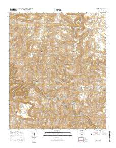 Carrizo SE Arizona Current topographic map, 1:24000 scale, 7.5 X 7.5 Minute, Year 2014
