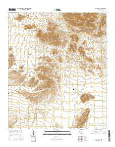 Chico Shunie Arizona Current topographic map, 1:24000 scale, 7.5 X 7.5 Minute, Year 2014