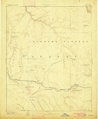 Chino Arizona Historical topographic map, 1:250000 scale, 1 X 1 Degree, Year 1891