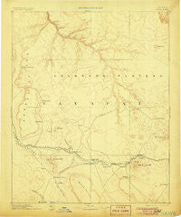 Chino Arizona Historical topographic map, 1:250000 scale, 1 X 1 Degree, Year 1891