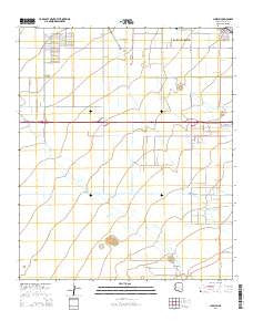 Chuichu Arizona Current topographic map, 1:24000 scale, 7.5 X 7.5 Minute, Year 2014