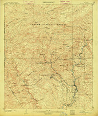 Clifton Arizona Historical topographic map, 1:62500 scale, 15 X 15 Minute, Year 1902