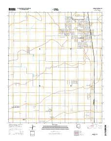 Coolidge Arizona Current topographic map, 1:24000 scale, 7.5 X 7.5 Minute, Year 2014