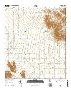 Cowlic Arizona Current topographic map, 1:24000 scale, 7.5 X 7.5 Minute, Year 2014