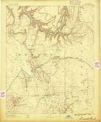 Diamond Creek Arizona Historical topographic map, 1:250000 scale, 1 X 1 Degree, Year 1886