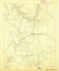 Diamond Creek Arizona Historical topographic map, 1:250000 scale, 1 X 1 Degree, Year 1892