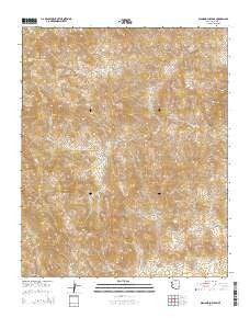 Diamond Joe Peak Arizona Current topographic map, 1:24000 scale, 7.5 X 7.5 Minute, Year 2014