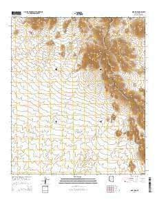 Diaz Peak Arizona Current topographic map, 1:24000 scale, 7.5 X 7.5 Minute, Year 2014