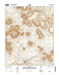 Dilkon Arizona Current topographic map, 1:24000 scale, 7.5 X 7.5 Minute, Year 2014