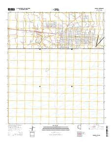 Douglas Arizona Current topographic map, 1:24000 scale, 7.5 X 7.5 Minute, Year 2014