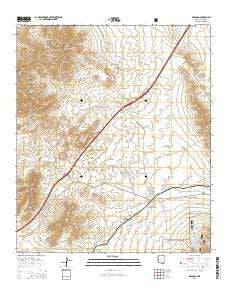 Dragoon Arizona Current topographic map, 1:24000 scale, 7.5 X 7.5 Minute, Year 2014