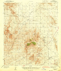 Dragoon Arizona Historical topographic map, 1:62500 scale, 15 X 15 Minute, Year 1943