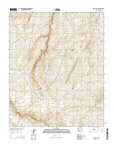 Dry Lake NE Arizona Current topographic map, 1:24000 scale, 7.5 X 7.5 Minute, Year 2014