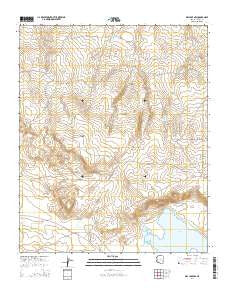 Dry Lake NW Arizona Current topographic map, 1:24000 scale, 7.5 X 7.5 Minute, Year 2014