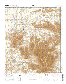 Dry Mountain Arizona Current topographic map, 1:24000 scale, 7.5 X 7.5 Minute, Year 2014
