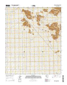 Dutch Flat NW Arizona Current topographic map, 1:24000 scale, 7.5 X 7.5 Minute, Year 2014