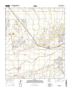Florence Arizona Current topographic map, 1:24000 scale, 7.5 X 7.5 Minute, Year 2014