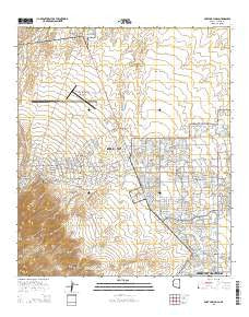 Fort Huachuca Arizona Current topographic map, 1:24000 scale, 7.5 X 7.5 Minute, Year 2014