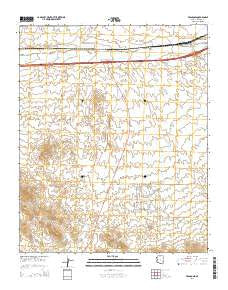 Franconia Arizona Current topographic map, 1:24000 scale, 7.5 X 7.5 Minute, Year 2014