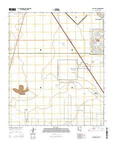 Gila Butte NW Arizona Current topographic map, 1:24000 scale, 7.5 X 7.5 Minute, Year 2014