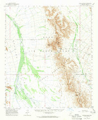 Growler Peak Arizona Historical topographic map, 1:62500 scale, 15 X 15 Minute, Year 1964
