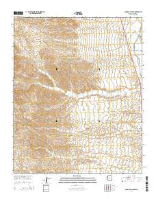 Gunsight Canyon Arizona Current topographic map, 1:24000 scale, 7.5 X 7.5 Minute, Year 2014