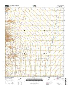 Gurli Put Vo Arizona Current topographic map, 1:24000 scale, 7.5 X 7.5 Minute, Year 2014
