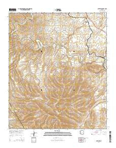 Guthrie Arizona Current topographic map, 1:24000 scale, 7.5 X 7.5 Minute, Year 2014