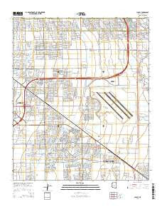 Higley Arizona Current topographic map, 1:24000 scale, 7.5 X 7.5 Minute, Year 2014