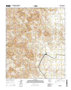 Hillside Arizona Current topographic map, 1:24000 scale, 7.5 X 7.5 Minute, Year 2014
