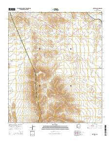 Hot Well Arizona Current topographic map, 1:24000 scale, 7.5 X 7.5 Minute, Year 2014