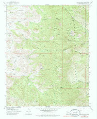 Hualapai Peak Arizona Historical topographic map, 1:24000 scale, 7.5 X 7.5 Minute, Year 1968