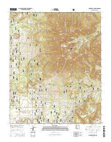 Humphreys Peak Arizona Current topographic map, 1:24000 scale, 7.5 X 7.5 Minute, Year 2014
