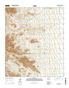 Johnson Well Arizona Current topographic map, 1:24000 scale, 7.5 X 7.5 Minute, Year 2014