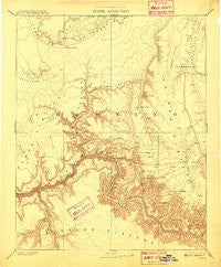 Kaibab Arizona Historical topographic map, 1:250000 scale, 1 X 1 Degree, Year 1886