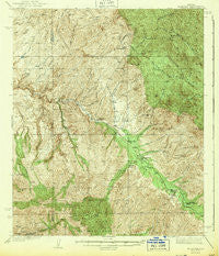 Klondyke Arizona Historical topographic map, 1:62500 scale, 15 X 15 Minute, Year 1943