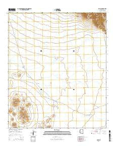 Kupk Arizona Current topographic map, 1:24000 scale, 7.5 X 7.5 Minute, Year 2014