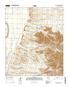 La Paz Mountain Arizona Current topographic map, 1:24000 scale, 7.5 X 7.5 Minute, Year 2014