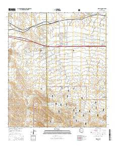 Mescal Arizona Current topographic map, 1:24000 scale, 7.5 X 7.5 Minute, Year 2014