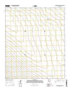 Mohawk Mountains NE Arizona Current topographic map, 1:24000 scale, 7.5 X 7.5 Minute, Year 2014