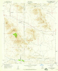 Mustang Mountains Arizona Historical topographic map, 1:24000 scale, 7.5 X 7.5 Minute, Year 1958