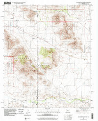 Mustang Mountains Arizona Historical topographic map, 1:24000 scale, 7.5 X 7.5 Minute, Year 1996