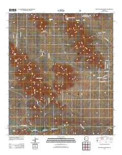 Mustang Mountains Arizona Historical topographic map, 1:24000 scale, 7.5 X 7.5 Minute, Year 2012