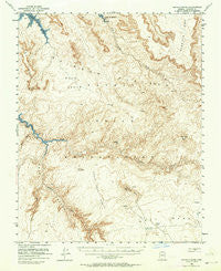 Navajo Creek Arizona Historical topographic map, 1:62500 scale, 15 X 15 Minute, Year 1954