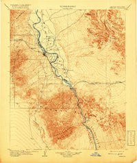 Needles California Historical topographic map, 1:125000 scale, 30 X 30 Minute, Year 1904