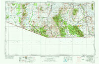 Nogales Arizona Historical topographic map, 1:250000 scale, 1 X 2 Degree, Year 1956