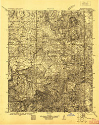 Nutrioso Arizona Historical topographic map, 1:125000 scale, 30 X 30 Minute, Year 1922