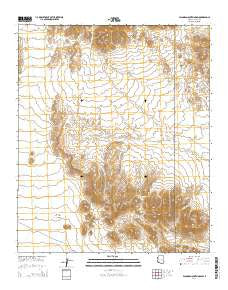 Palomas Mountains SW Arizona Current topographic map, 1:24000 scale, 7.5 X 7.5 Minute, Year 2014