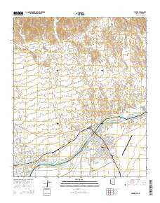 Parker Arizona Current topographic map, 1:24000 scale, 7.5 X 7.5 Minute, Year 2014