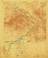Parker Arizona Historical topographic map, 1:125000 scale, 30 X 30 Minute, Year 1911
